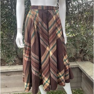 Vintage Loubella Extendables California Plaid Skirt